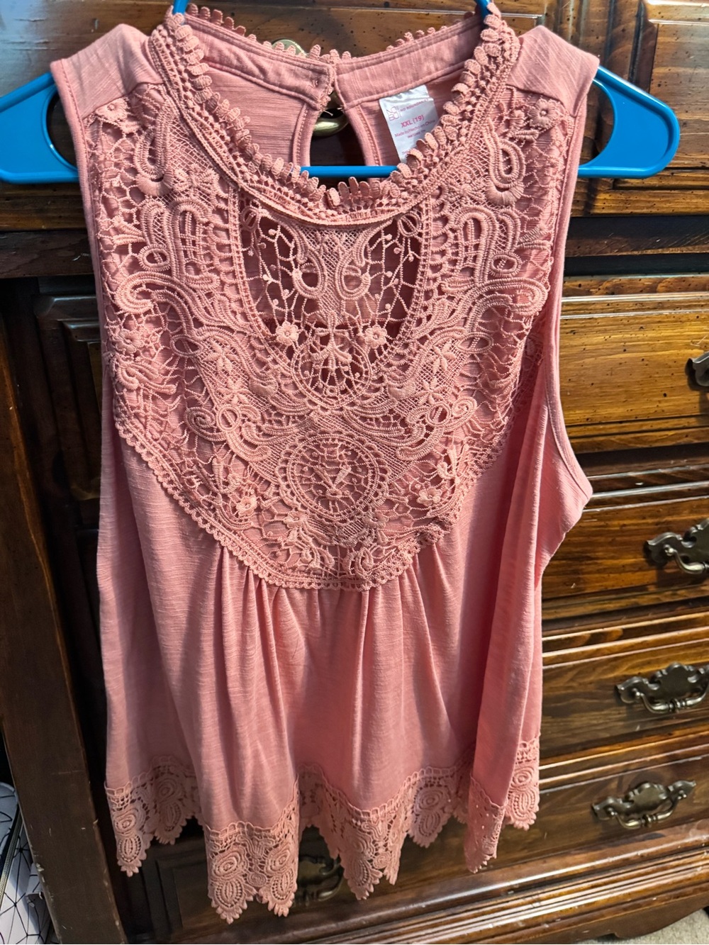 No Boundaries Lace-Front Camisole in Dusty Pink